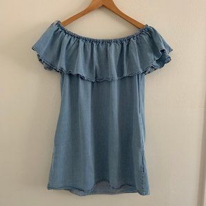 SALE 3/$20☀️ Zara Denim Off Shoulder Dress